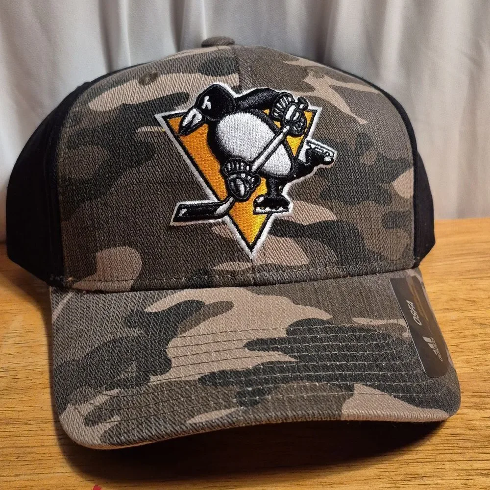 Adidas Pittsburgh Penguins Camo Snapback Hat - New